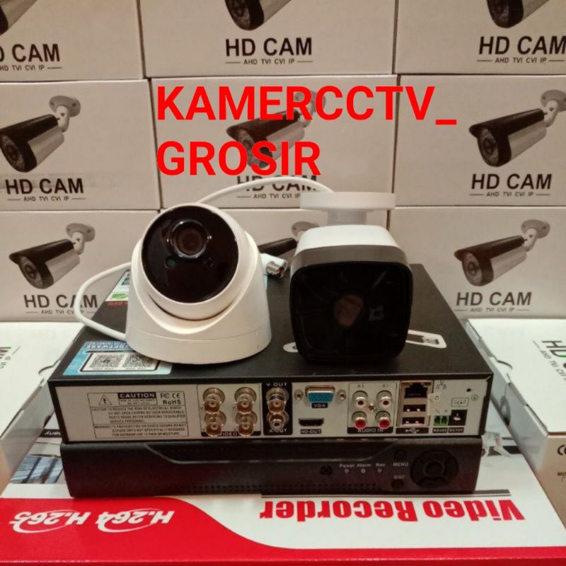 PAKET CCTV 4MP 1080P 4 CHANNEL 2 KAMERA KOMPLIT