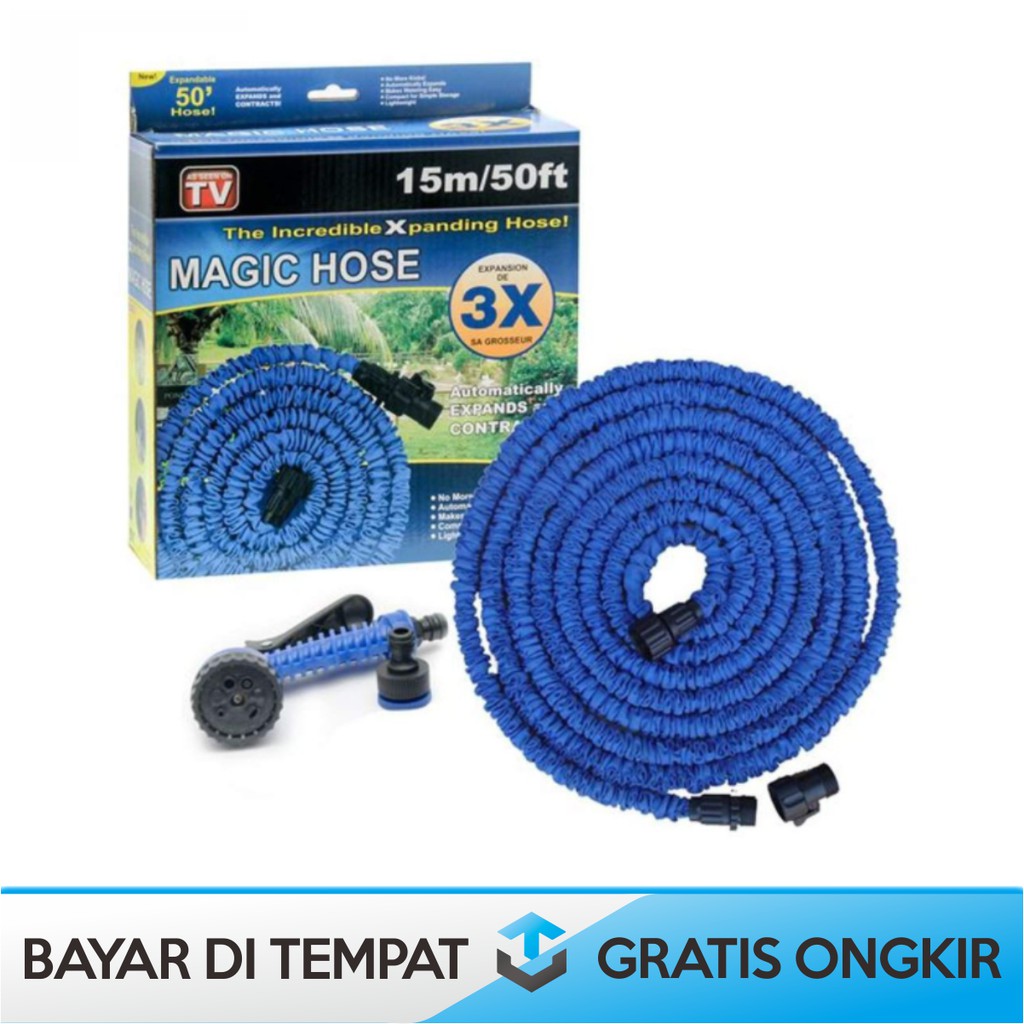 SELANG AIR AJAIB  MAGIC HOSE 15 METER ELASTIS / SEMPROTAN AIR TAMAN
