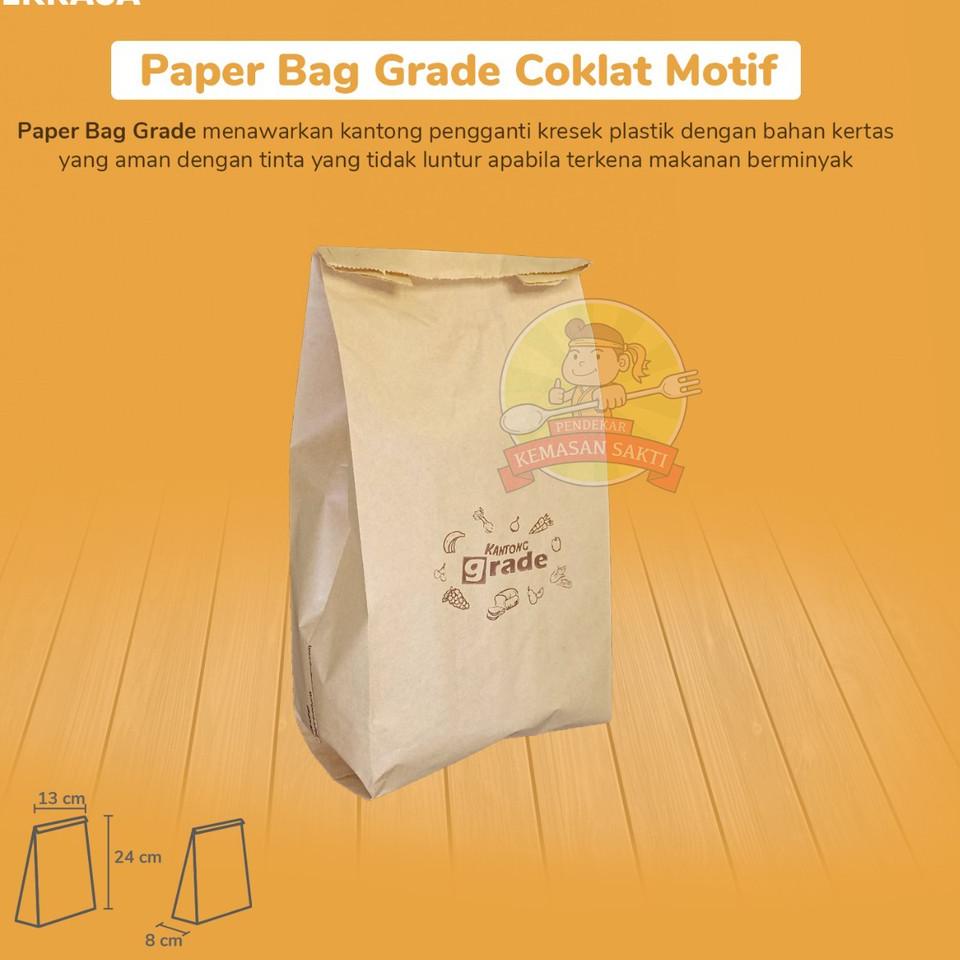 

GWFC (Isi 100) Paper Bag 13x8x24 Coklat Motif Polos / Kantong Kertas Coklat Motif Polos Murah Terlaris [fu -158]
