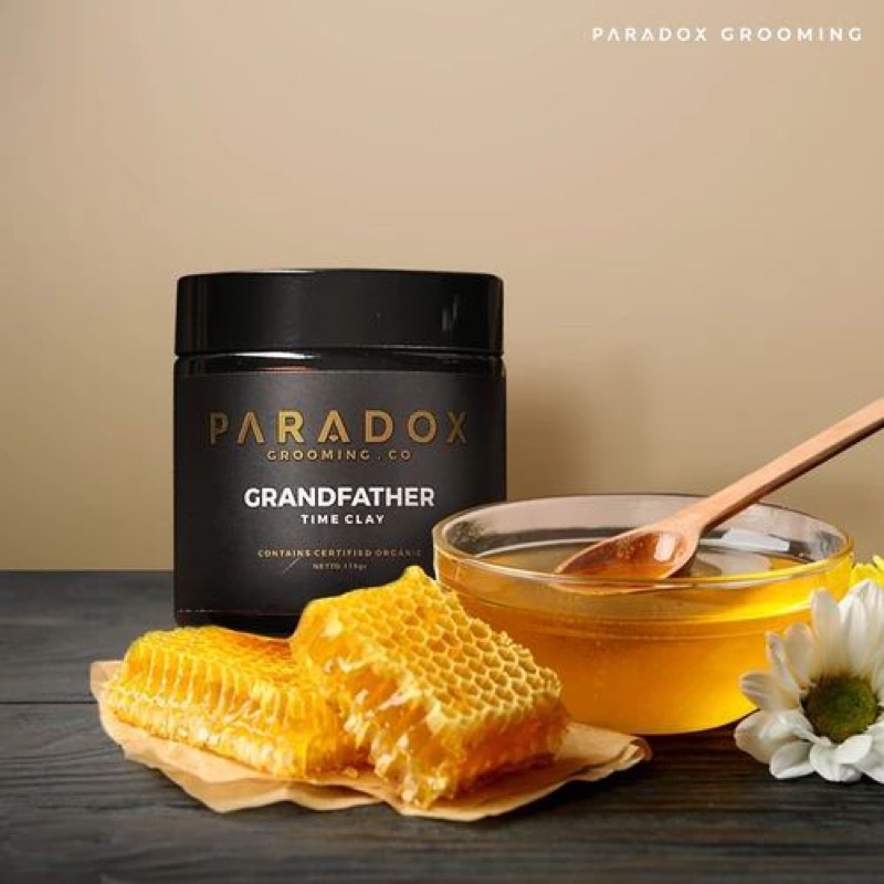 PARADOX GROOMING GRANDFATHER TIME CLAY WATERBASED ORGANIK POMADE FREE sisir