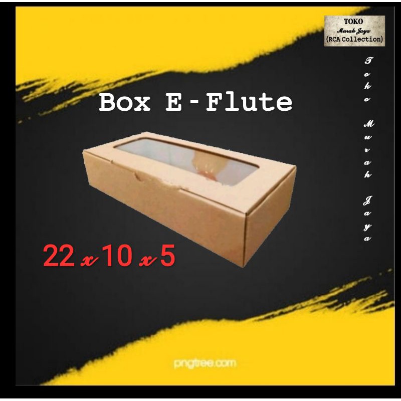 

(Box murah) Box E Flute window ukuran 22x10x5.cocok untuk snack, kue, brownis packing, souvenir dll