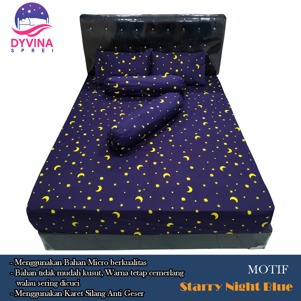 Sprei Set Microtex Tinggi 30 Cm free Karet Anti Geser - Collection A