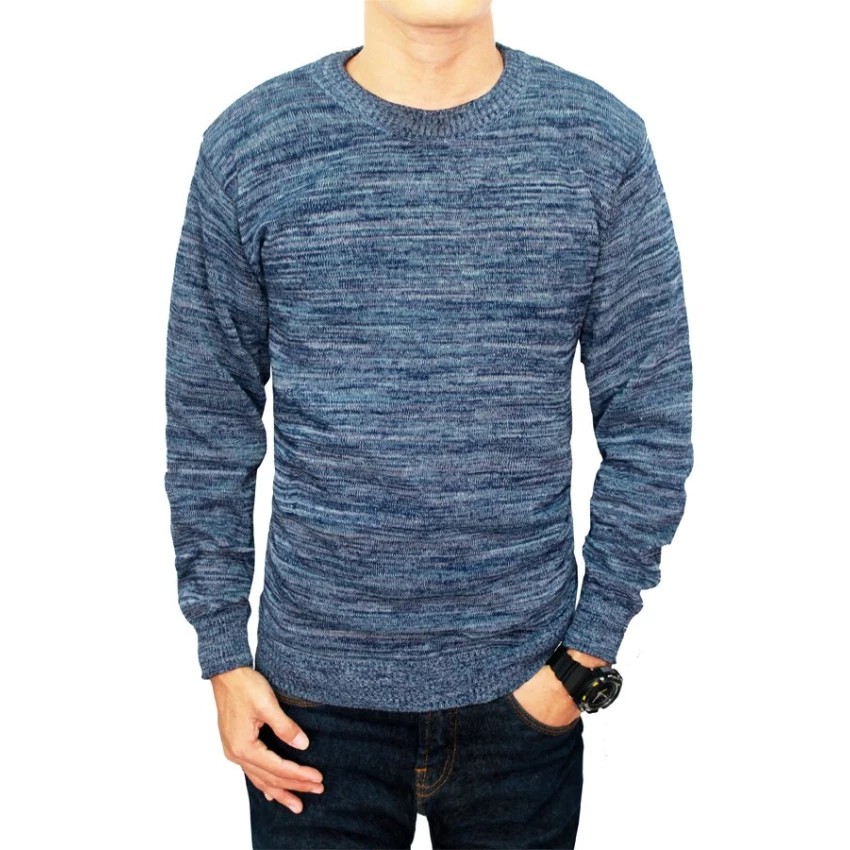PALING LARIS sweater pria casual twist blue fashion pria PALING LARIS sweater pria casual twist blue fashion pria