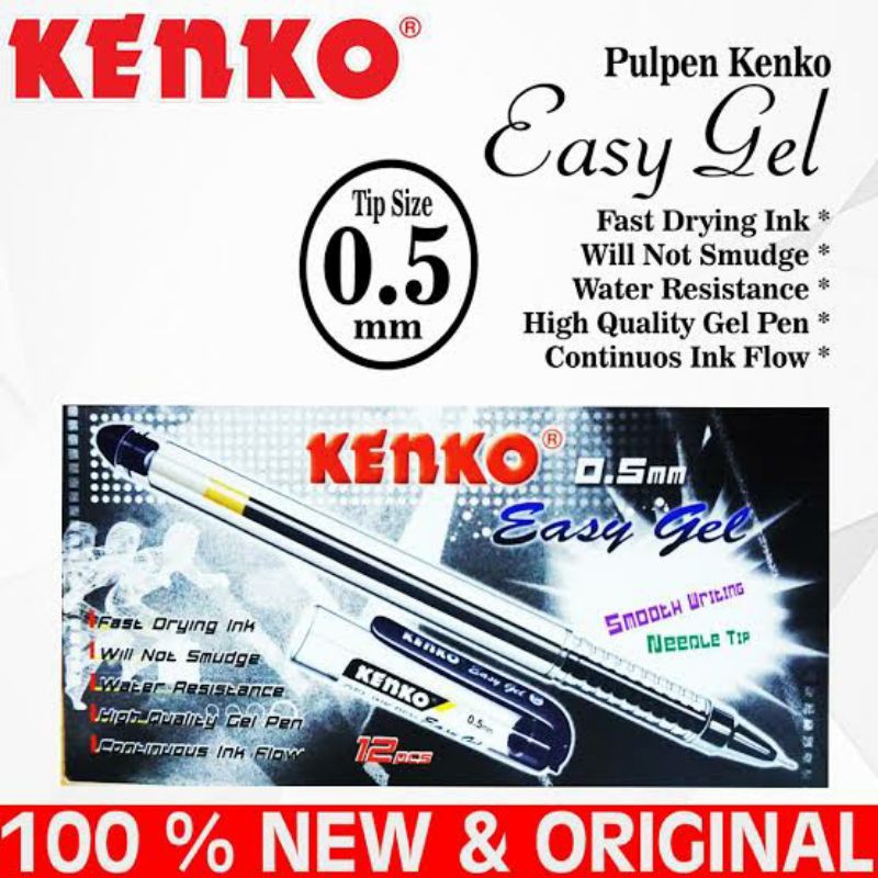 

GROSIR SELUSIN 12 BUAH PULPEN KENKO EASY GEL