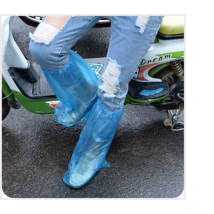 Plastik Bening Bungkus Jas Sepatu Pelindung Sepatu Boots Anti Air Debu