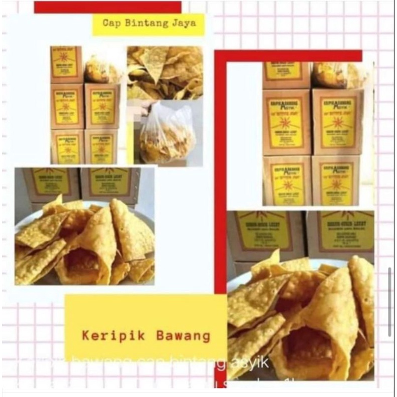 

KRIPIK BAWANG || 1Kg kemasan Dus