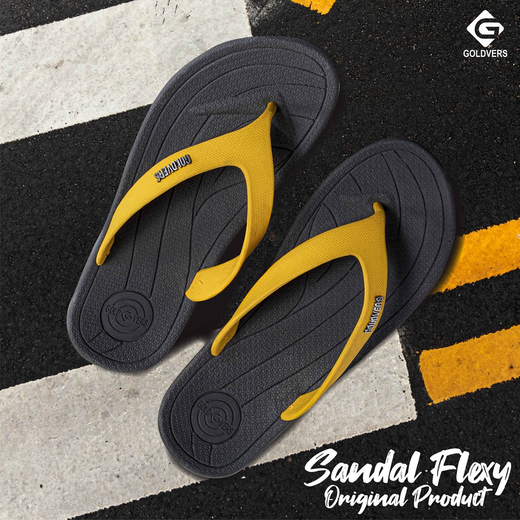 Sandal jepit pria sandal flexy sandal full karet sandal flip flop pria terbaru  - KREATIVO