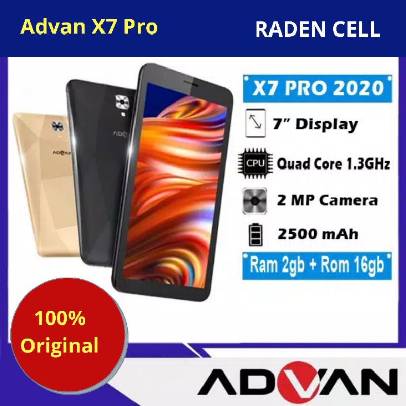 Advan X7 Pro Ram 2/16 GB Tablet Android Murah Tab Android Murah Tablet Tab 4G Murah Garansi Resmi