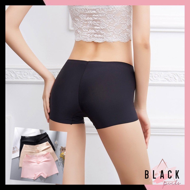 Blackpink  Celana Pendek Celana Dalam Legging Seamless Boxer Wanita 1065