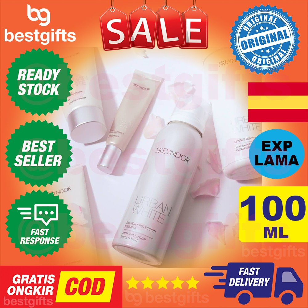 SKEYNDOR URBAN WHITE ANTI POLLUTION SHIELD MIST TONER MENYEGARKAN KULIT WAJAH GELAP KOTOR 100 ML