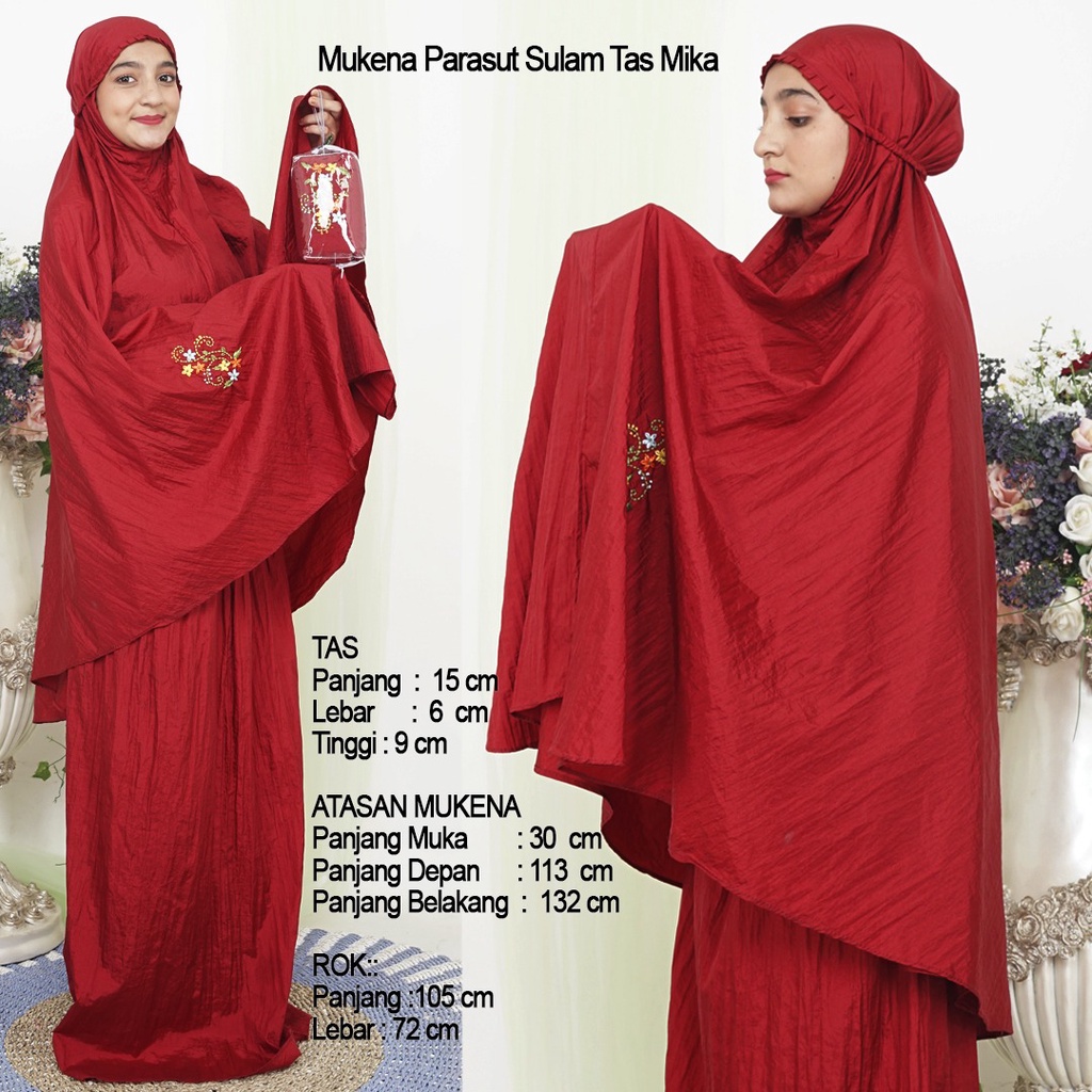 MUKENA DEWASA HALIMAH BAHAN PARASUT EST SELLER HARGA GROSIR BAYAR/DITEMPAT