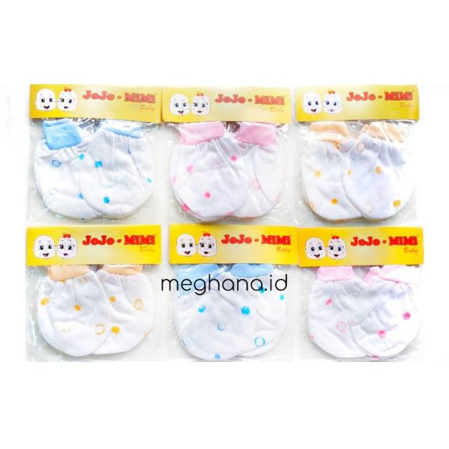 Sarung tangan kaki bayi newborn / soft cotton / Sarung Tangan Bayi FUNNY KIDS PUTIH