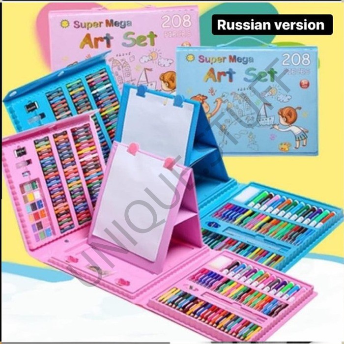 CRAYON ANAK SET 208 PIECES PENSIL WARNA SET ALAT LUKIS SET ANAK VERRUS