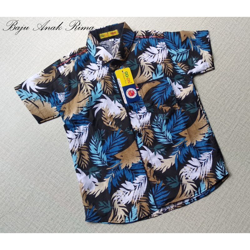 Baju kemeja anak motif atasan anak laki laki kemeja anak cowok terlaris 2-10 tahun