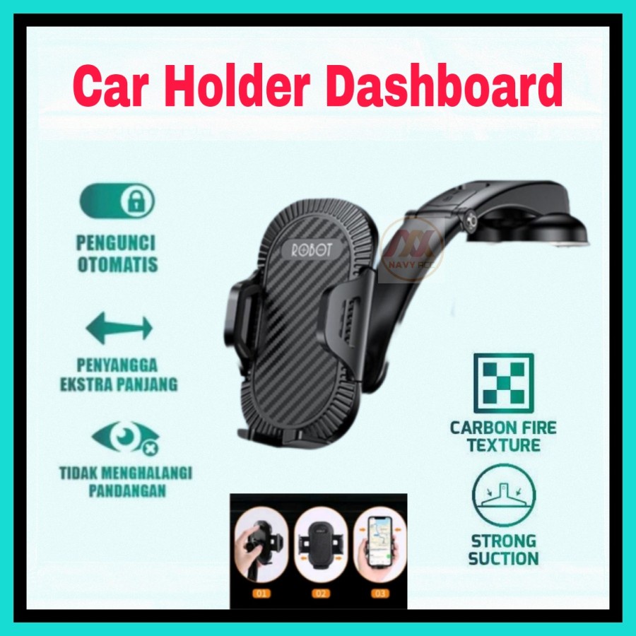 NA - Holder Mobil Robot Dasboard Phone Holder Hp Dashboard CH14