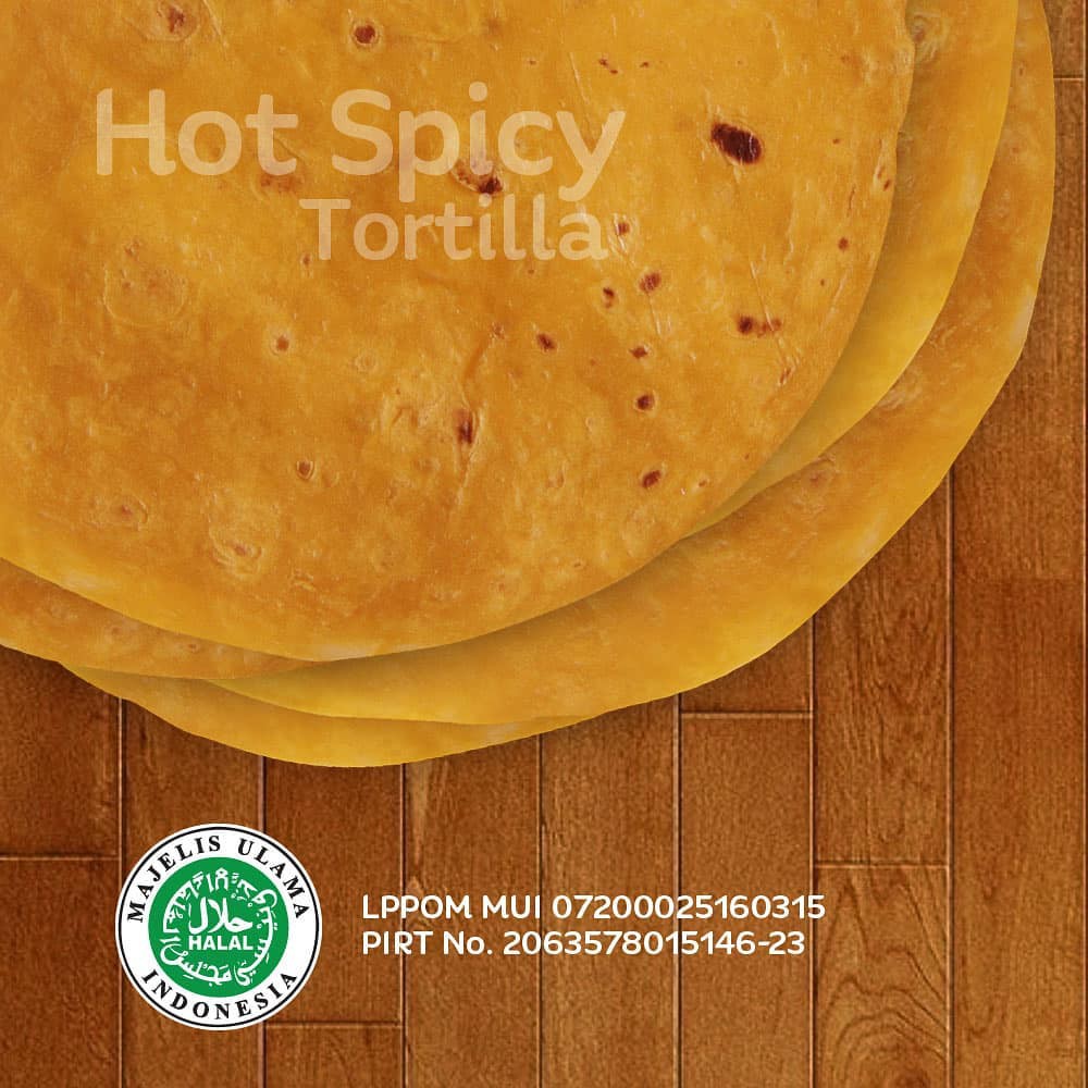 Omar Tortilla Premium Hot and Spicy Tortilla rasa Pedas Uk 25 cm