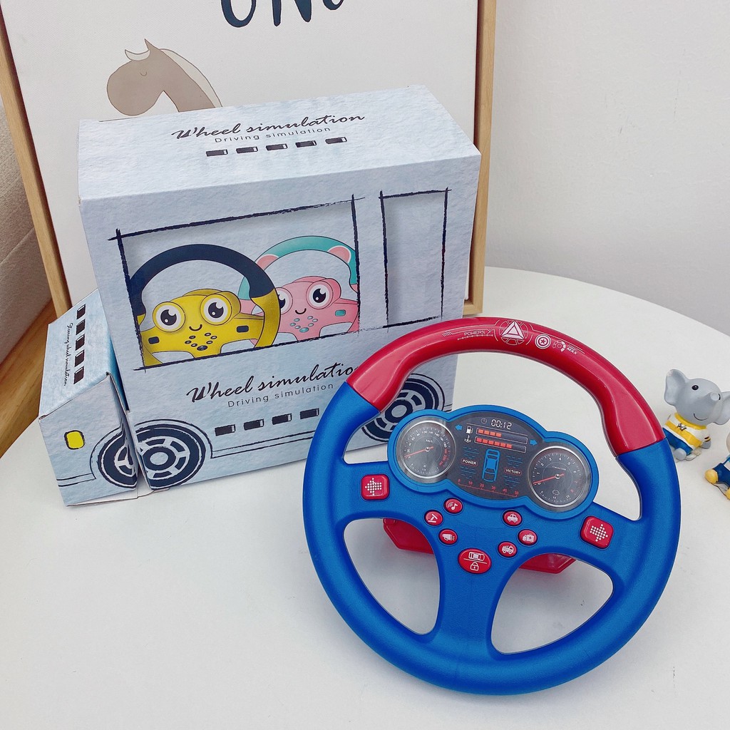 CR CM-C7 Mainan Anak Simulasi Setir Mobil Kemudi 360° Stir Mengemudi Driver Steering Wheel Music-6