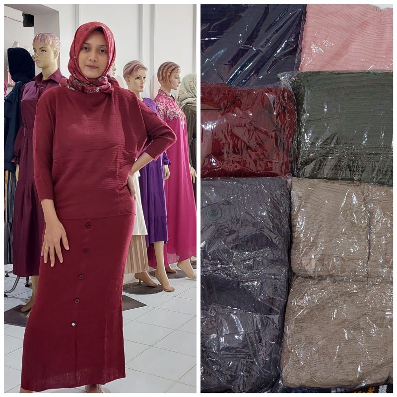 Set Rok Rajut Batwing / Set Knitt Batwinh