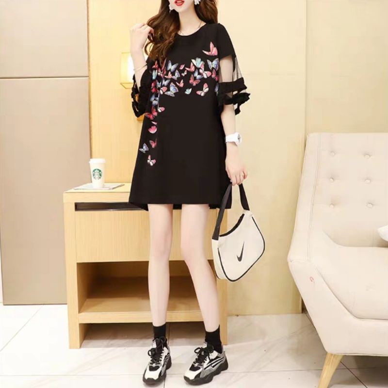 MDLV ~ 8318 PAPILIO OVERSIZED TEE // ATASAN OVERSIZE // KAOS UKURAN BESAR // FASHION IMPORT WANITA