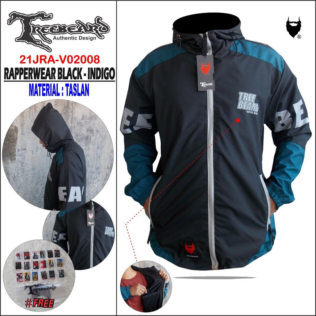 Jaket Gunung Pria Treebeard Waterproof Anti Air Taslan Jaket Outdoor Motor Windproof Anti Angin