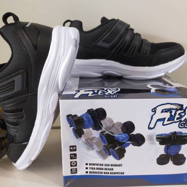 Sepatu Homyped Anak hitam tahun 2020 Shine 01 new berhadiah mobil Flex car sz 29-38