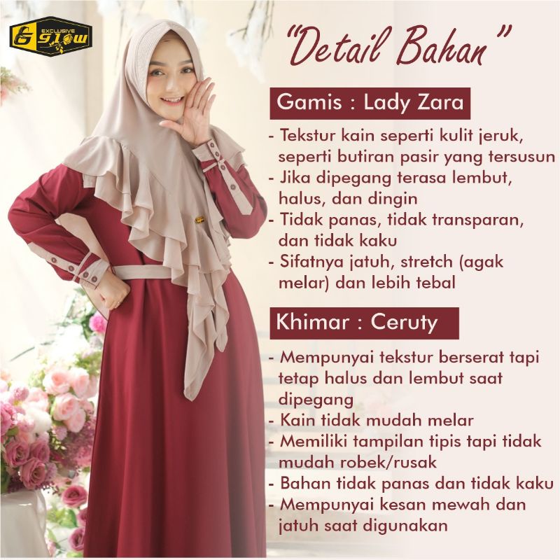 Ready Gamis Set Khimar Khilya Syar'i Glow Exclusive