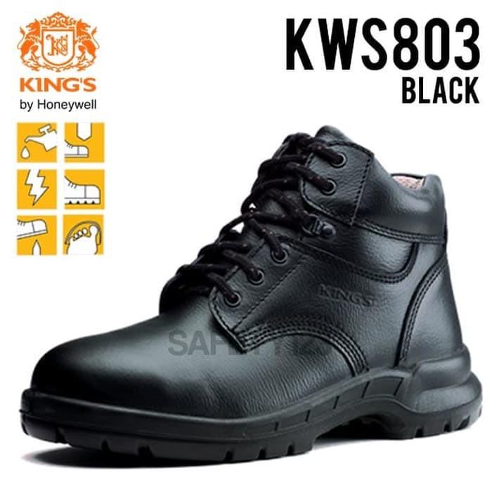TERMURAAH Kings KWS 803X Sepatu Safety Shoes King's KWS803 Hitam Original - Hitam- 5 - 38 .