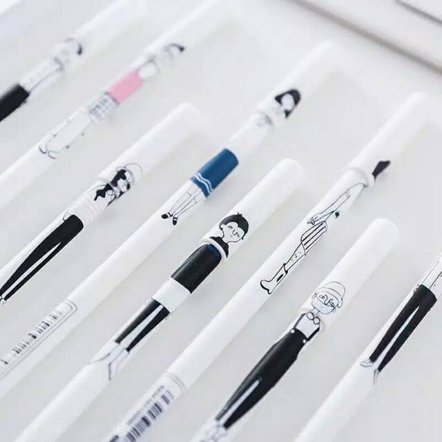

Pulpen Gel White Motif Karakter Full Body
