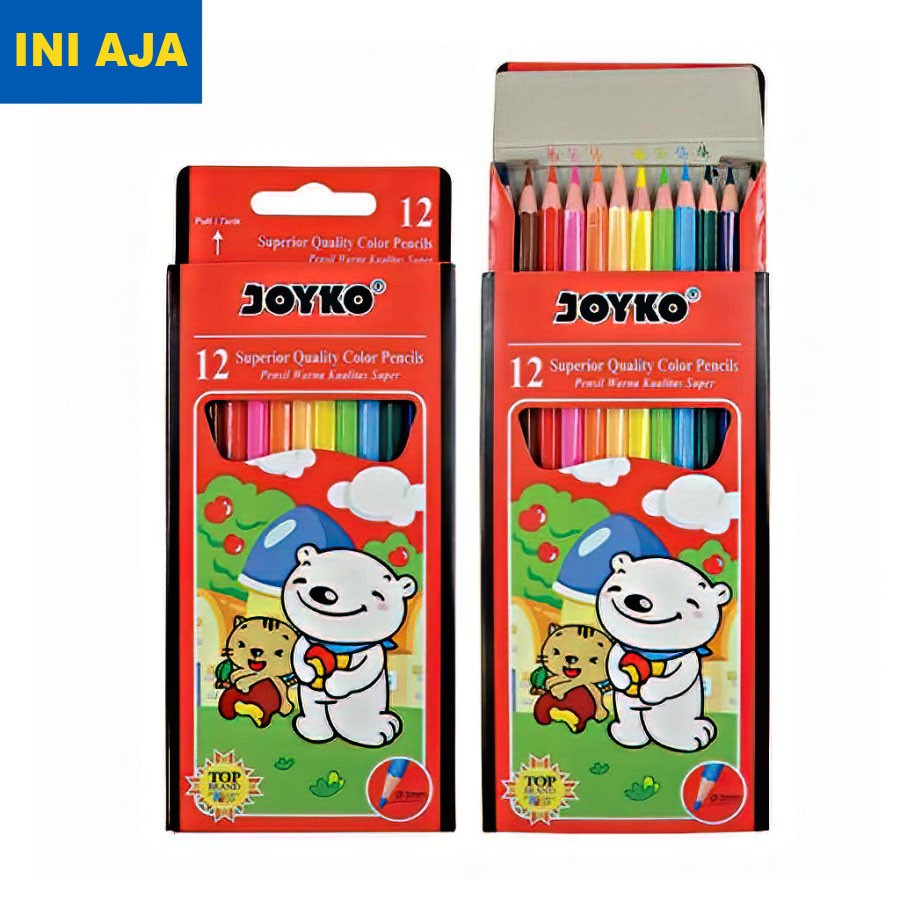 

Pensil Warna Joyko CP-12PB isi 12 Panjang Pensil Mewarnai Menggambar