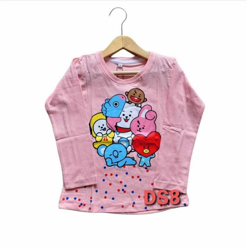 Kaos  disney anak perempuan 1-7 tahun