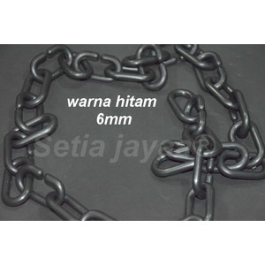 rantai plastik 6mm HITAM / rantai baju / distro / toko / fashion