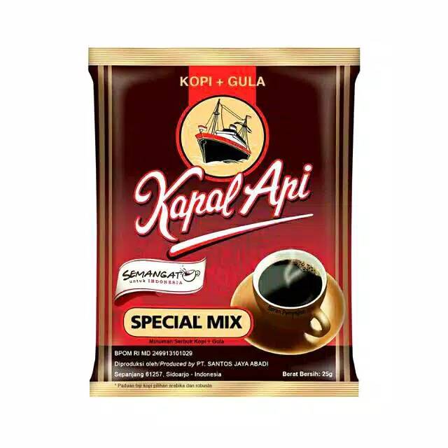 

Kopi kapal api special mix 1 renteng 10 sachet