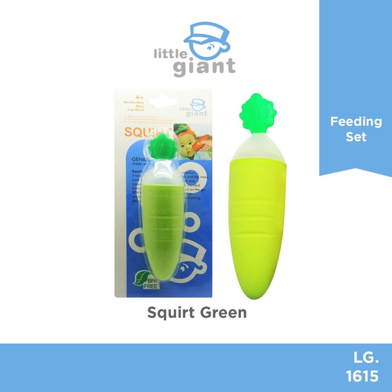 Little Giant Botol Sendok Makan Bayi MPASI Squirt Feeder/Baby Bottle Spoon Soft Squeeze LG1615