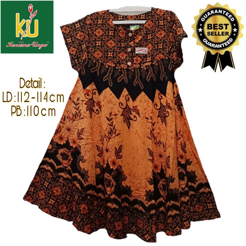 Daster Batik Kekinian Model Payung Kancing Kencana Ungu