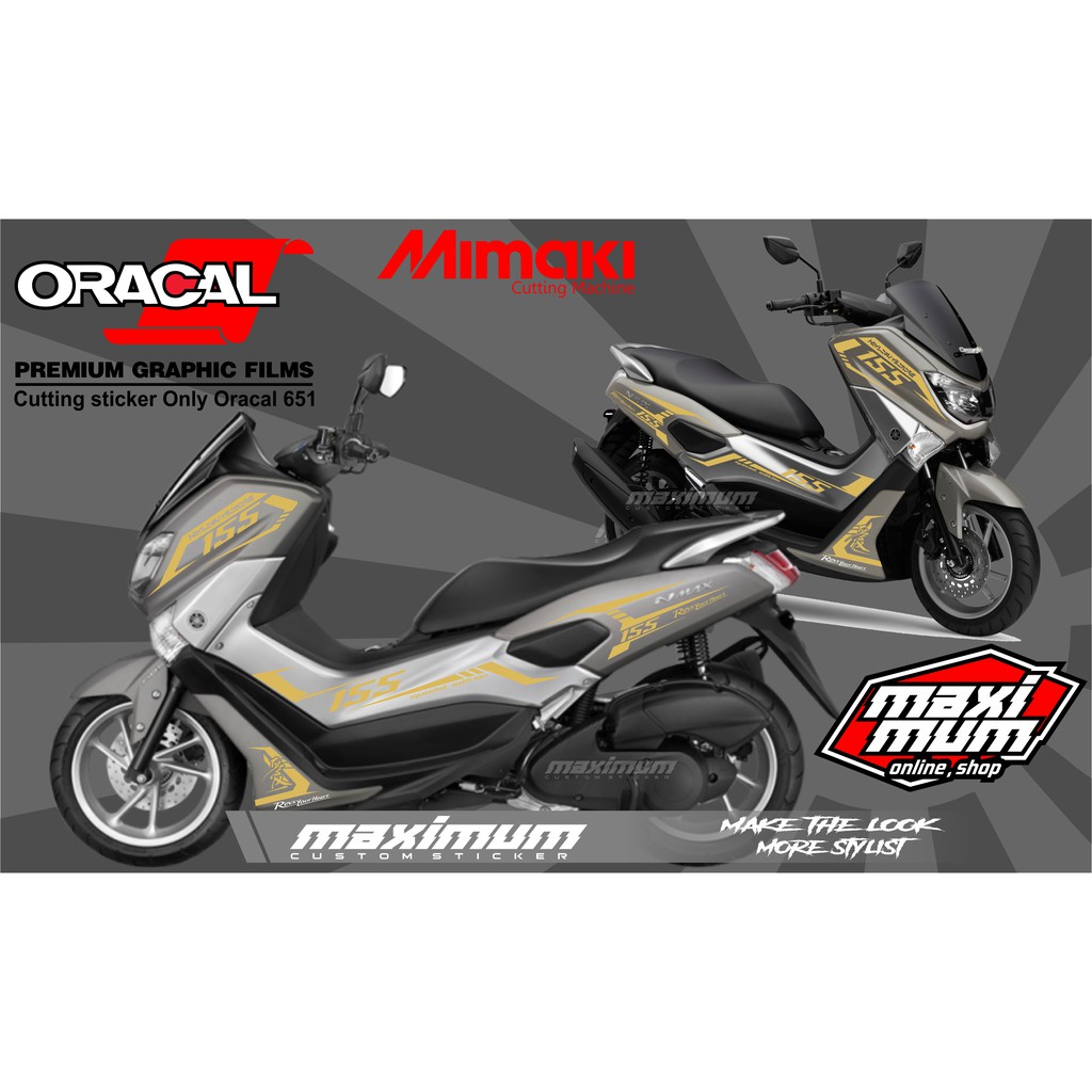 CUTTING STICKER NMAX ABU ABU - STRIPING STIKER ORACAL GOLD