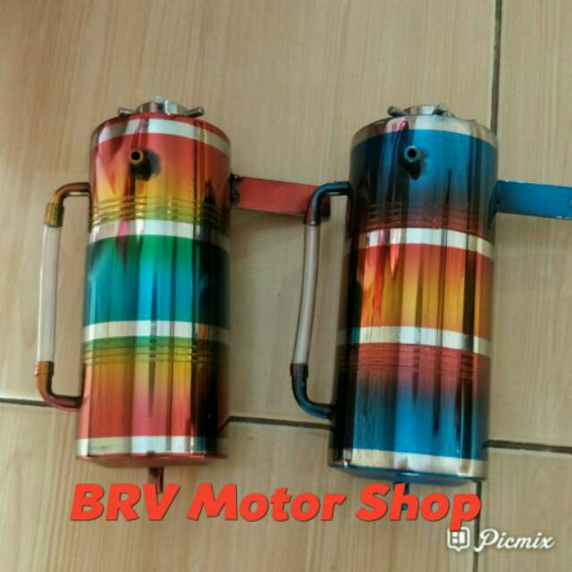 Botol Oli Samping Ninja R Ninja RR - Botol Oli Samping Ninja Stainles Raibow