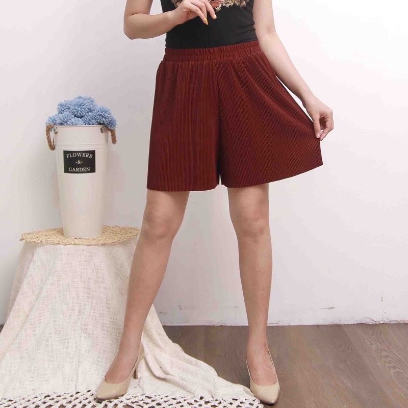 Kulot Pendek Plisket Hot Pants Plisket