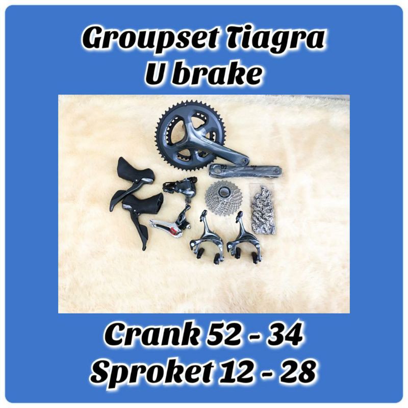 Grupset Tiagra v brake u brake 4700 vbrake ubrake crank tiagra brifter Rim brake for Roadbike Rb