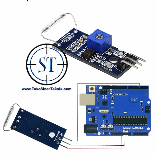 Kit Sensor Magnetic Reed Switch Magnetron Magswitch Adjustable Sensitivity Magnet Modul Arduino BB-37