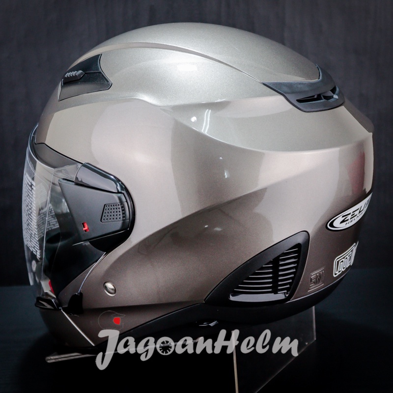 ZEUS Helm ZS611C | DARK SILVER | SOLID ZS 611C DOUBLE VISOR-2