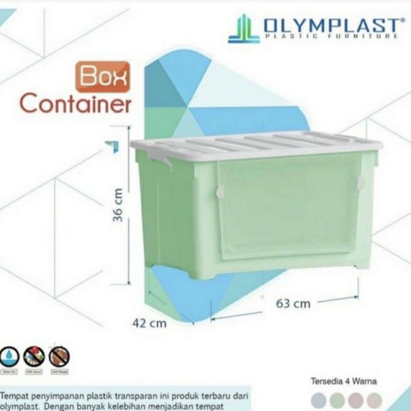 Box Container Plastik Premium OBC 62 Liter Kotak Penyimpanan Serbaguna