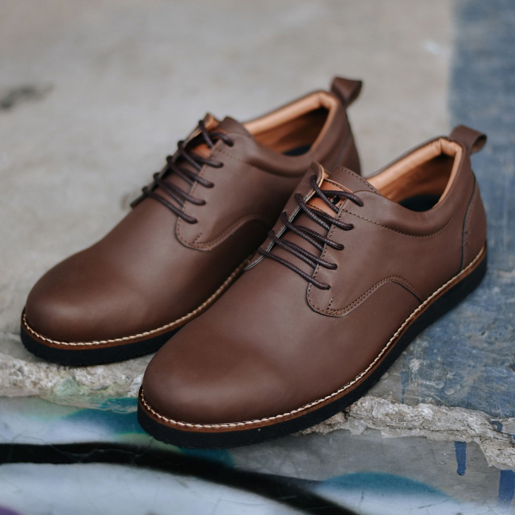 ALASKA BROWN |ManNeedMe x FSTP| Sepatu Pantofel Pria Derby Semi Formal