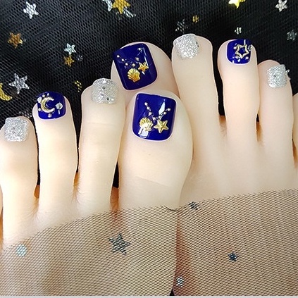 【 COD 】Kuku Kaki palsu 24/pcs set Fashion Acylic Nail free lem2g