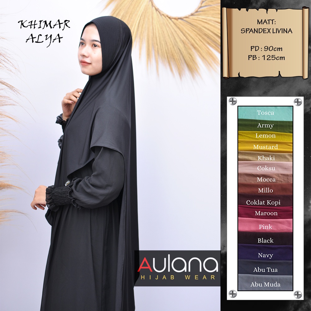 Hijab Kerudung Jilbab Instan ALYA Bergo Daily Soft Pet Antem Khimar Ori Aulana Grosir