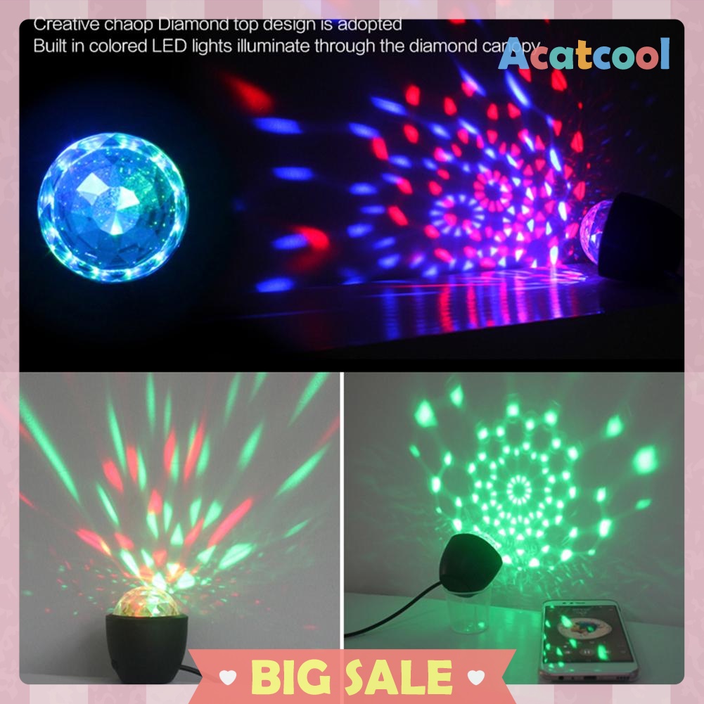 LED Magic Ball Lamp USB Disco Bar Party Music Stage Projector Effect Lights