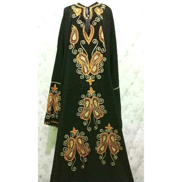 MUKENA TERUSAN ABAYA SHOLAT ARAB BORDIR SIZE L