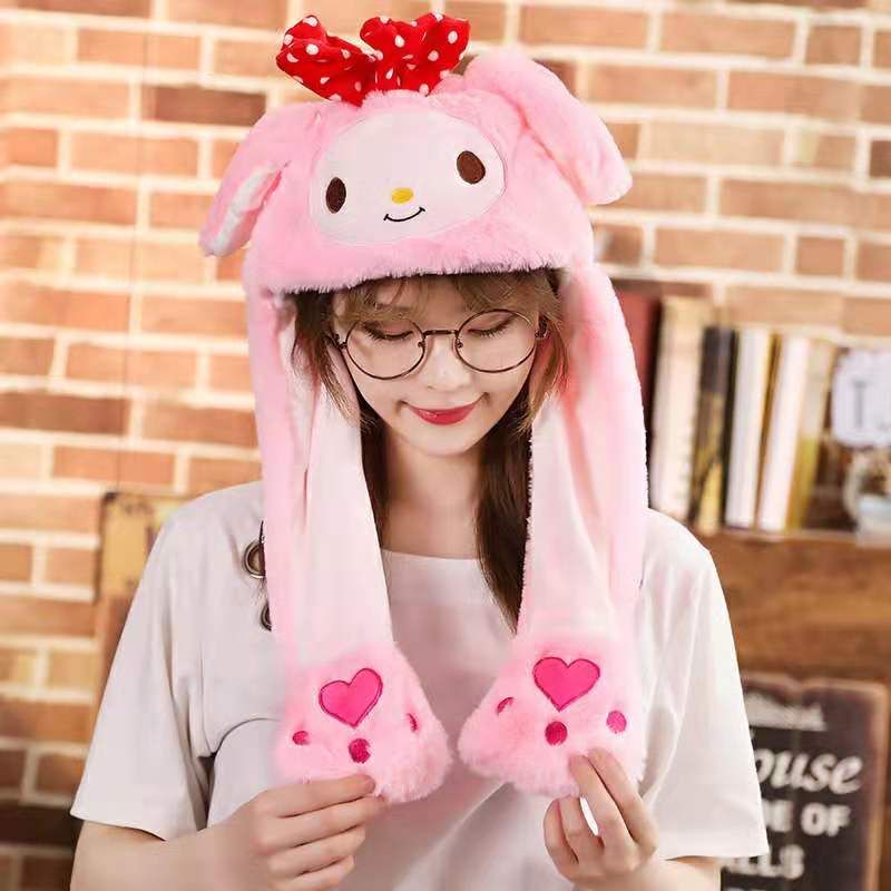 BUNNY HATT topi boneka Tik Tok TERBARU lampu LED+DANCING+MUSIK IMPORT