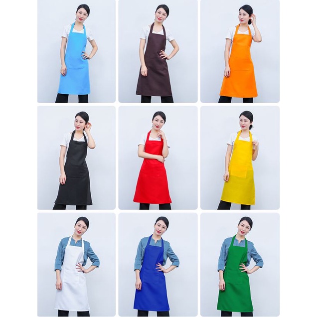 Celemek Apron Panjang Full Anti Minyak Anti Air Kotor Bahan Tebal