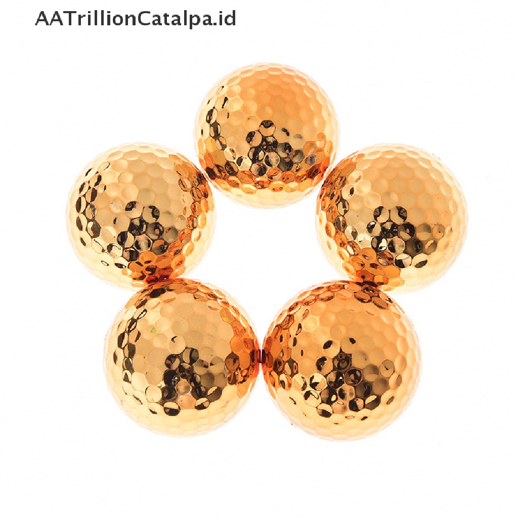 Aatrillioncatalpa 1pc Bola golf Warna Emas