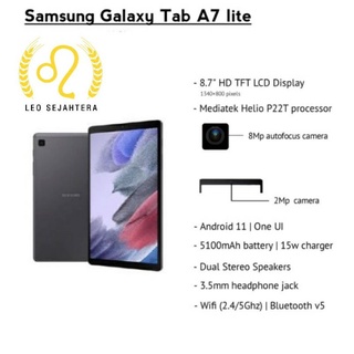 Samsung Tab A7 lite ram 3gb 32GB Batere 5100 baru IMEI ok garansi resmi Samsung SEIN 1 tahun